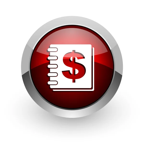 Money red circle web glossy icon — Stock Photo, Image