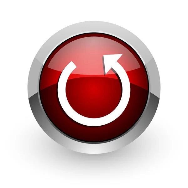 Girar red círculo rojo icono brillante —  Fotos de Stock