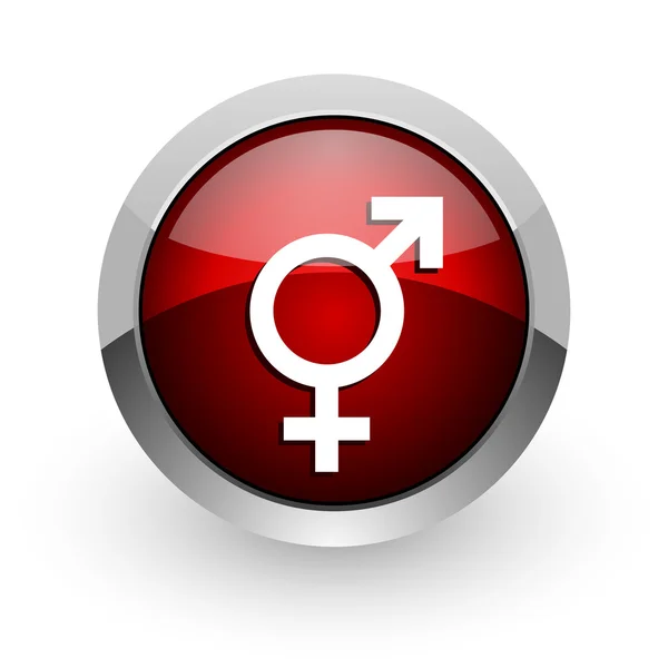 Sex red circle web glossy icon — Stock Photo, Image