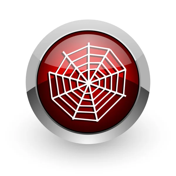 Cel czerwony okrąg WWW błyszczący ikona — Zdjęcie stockowe