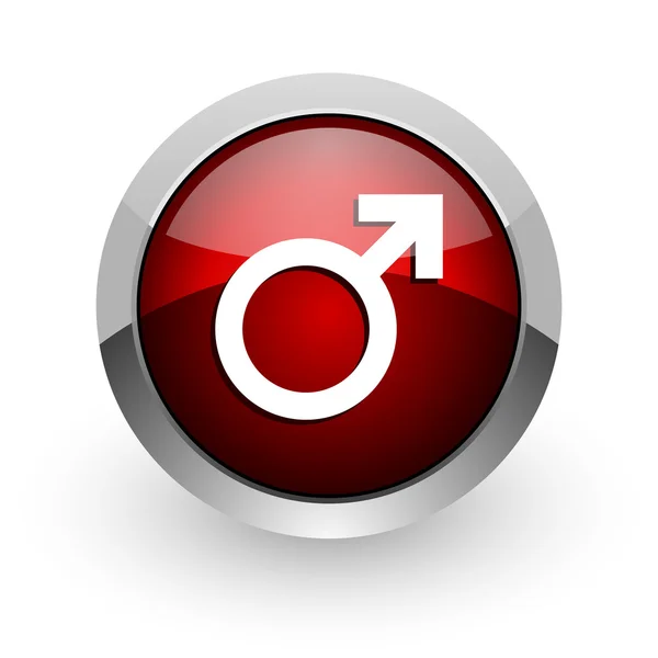 性别的红色圆圈 web 光泽图标 — 图库照片