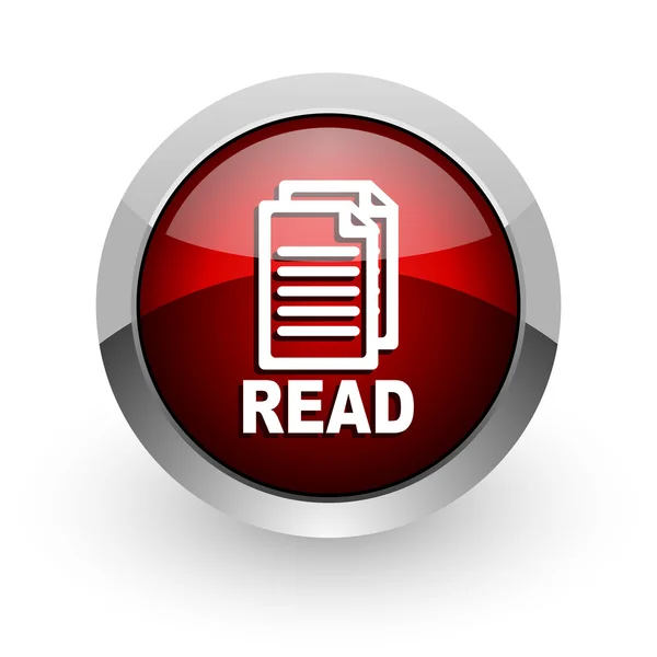 Read red circle web glossy icon — Stock Photo, Image