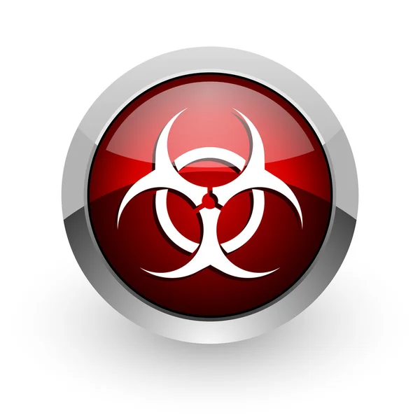 Virus red circle web glossy icon — Stock Photo, Image