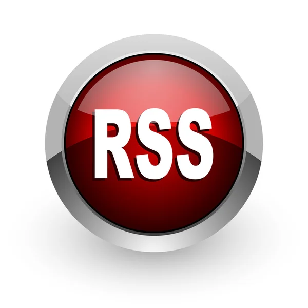 Rss red circle web glossy icon — Stock Photo, Image