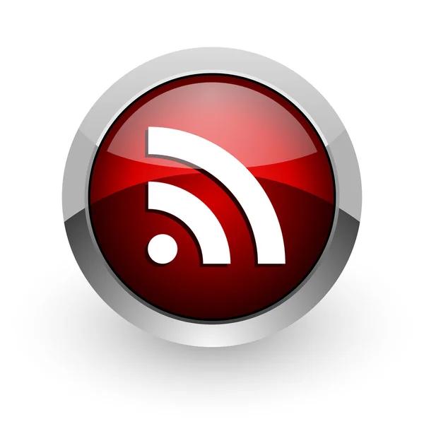 Rss red circle web glossy icon — Stock Photo, Image