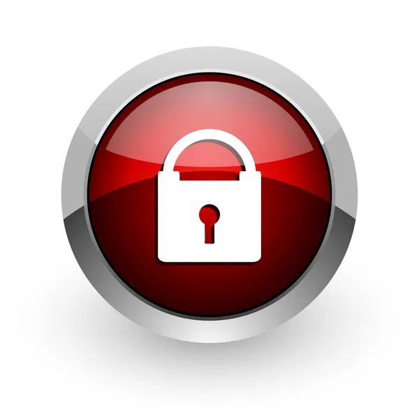 Protect red circle web glossy icon — Stock Photo, Image