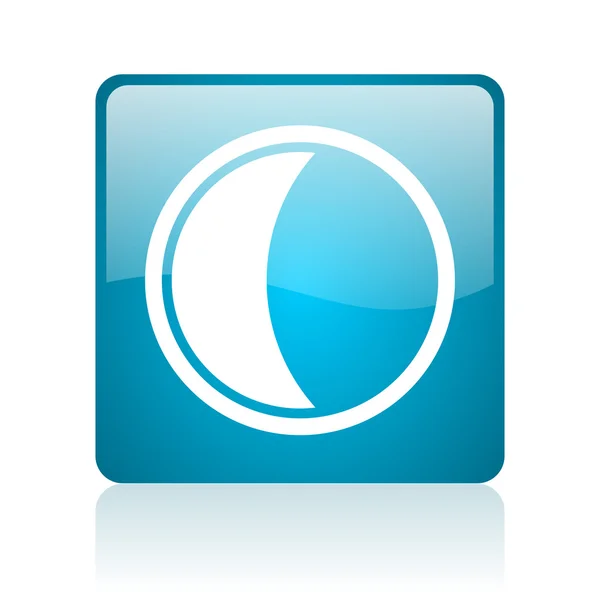 Månen blå torget web blanka ikonen — Stockfoto