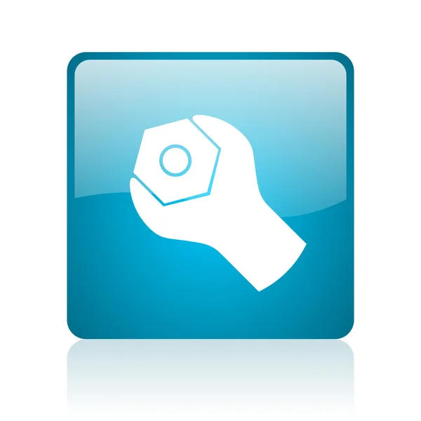 Tools blue square web glossy icon — Stock Photo, Image