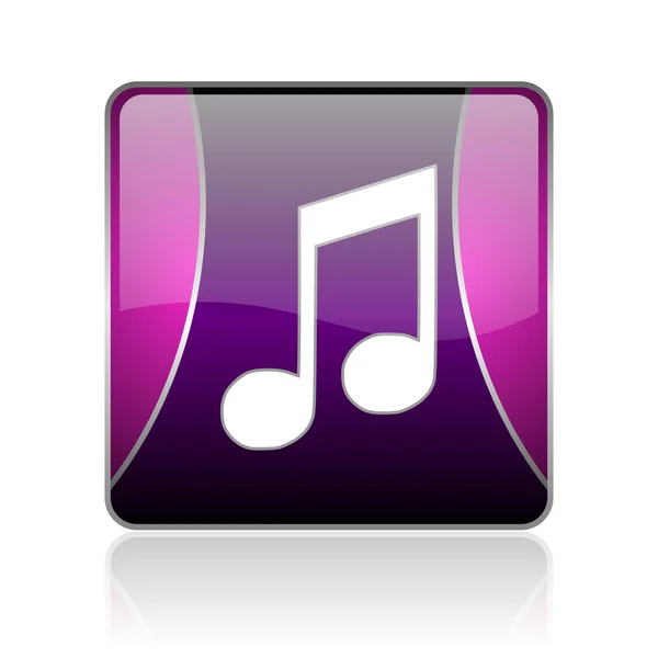 Musik violett torget web blanka ikonen — Stockfoto