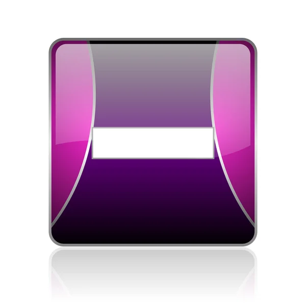 Minus violett torget web blanka ikonen — Stockfoto