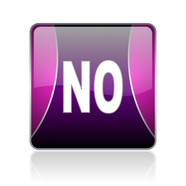 No violet square web glossy icon — Stock Photo, Image