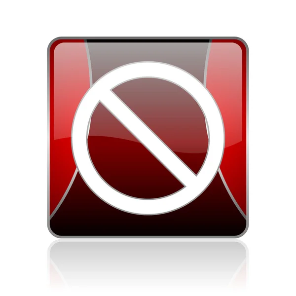Access denied red square web glossy icon — Stock Photo, Image