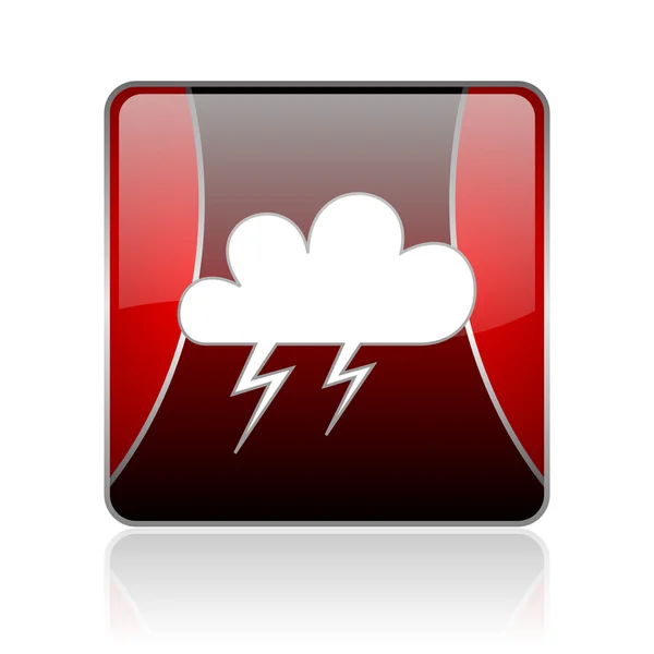 Hava tahmini Kızıl Meydan web parlak simgesi — Stok fotoğraf