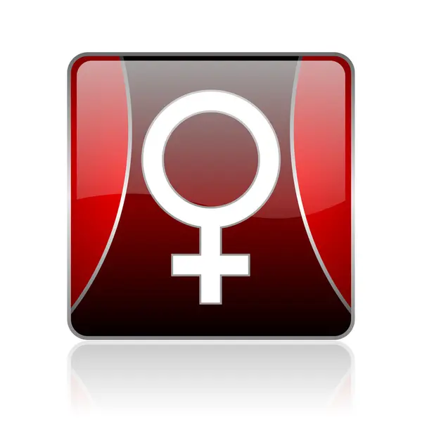 Sex red square web glossy icon — Stock Photo, Image