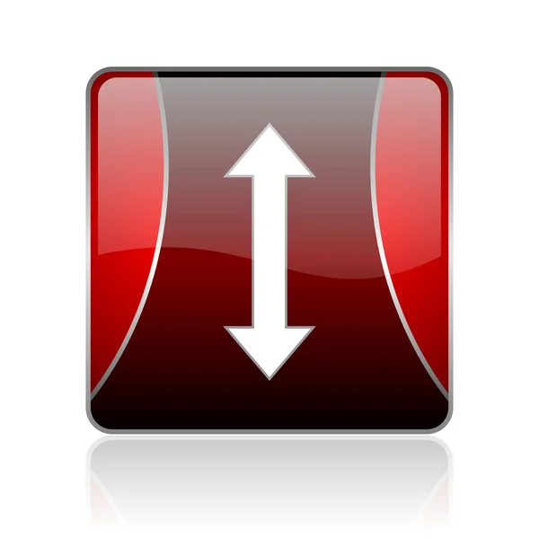 Arrows red square web glossy icon — Stock Photo, Image