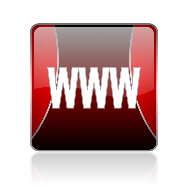 Www red web cuadrada icono brillante — Foto de Stock