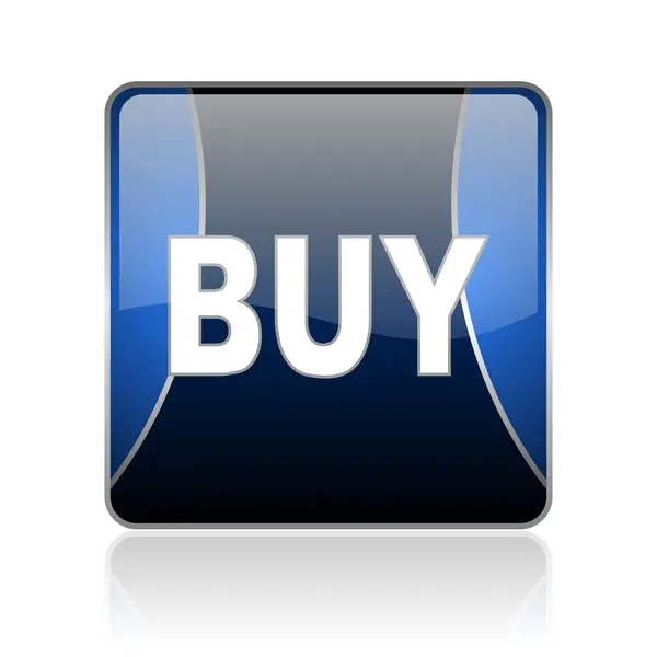 Buy blue square web glossy icon — Stock Photo, Image