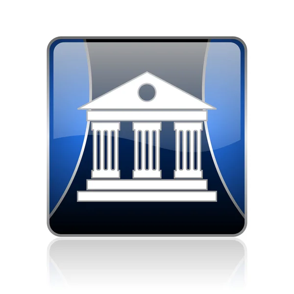Museum blue square web glossy icon — Stock Photo, Image