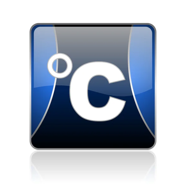 Celsius blue square web glossy icon — Stock Photo, Image