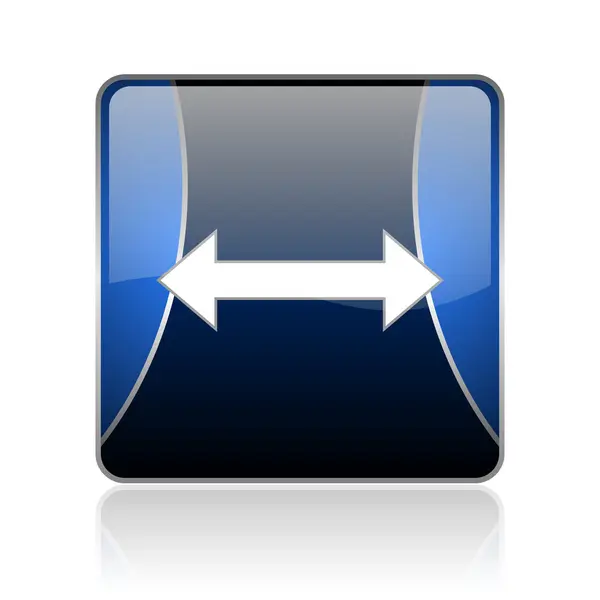 Flechas azul cuadrado web icono brillante — Foto de Stock