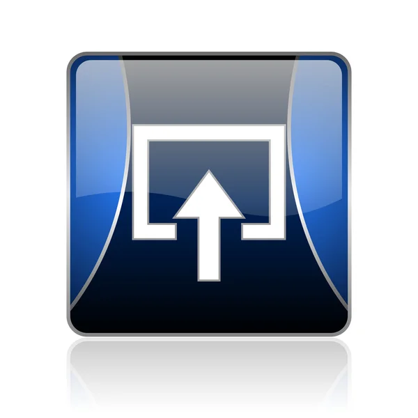 Enter blue square web glossy icon — стоковое фото