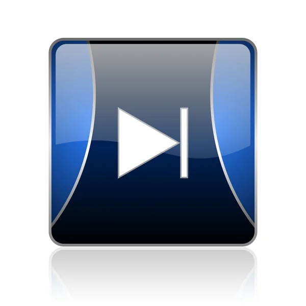 Next blue square web glossy icon — Stock Photo, Image