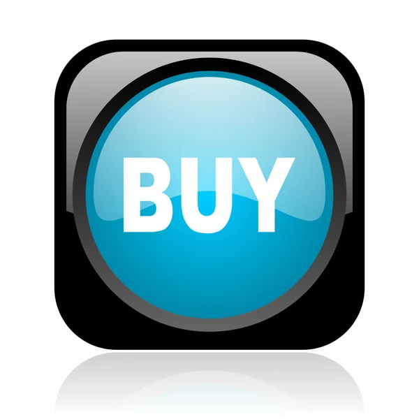 Buy black and blue square web glossy icon — Stock Photo, Image