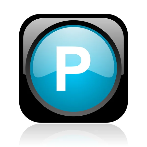 Park black and blue square web glossy icon — Stock Photo, Image