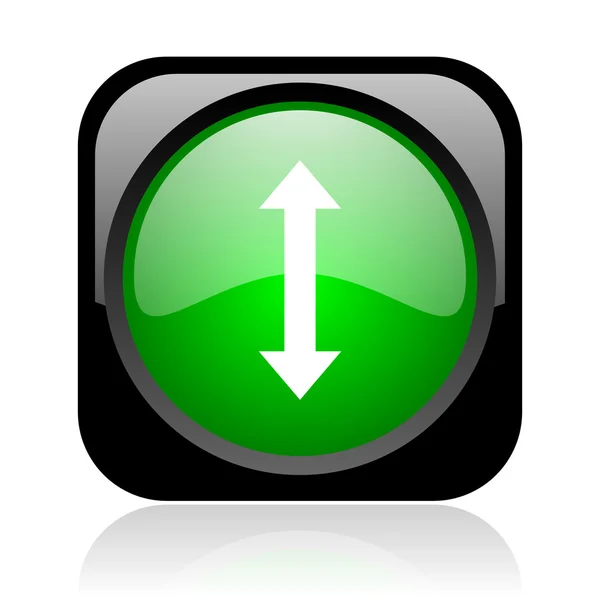 Oklar siyah ve yeşil parlak web simgesi kare — Stok fotoğraf