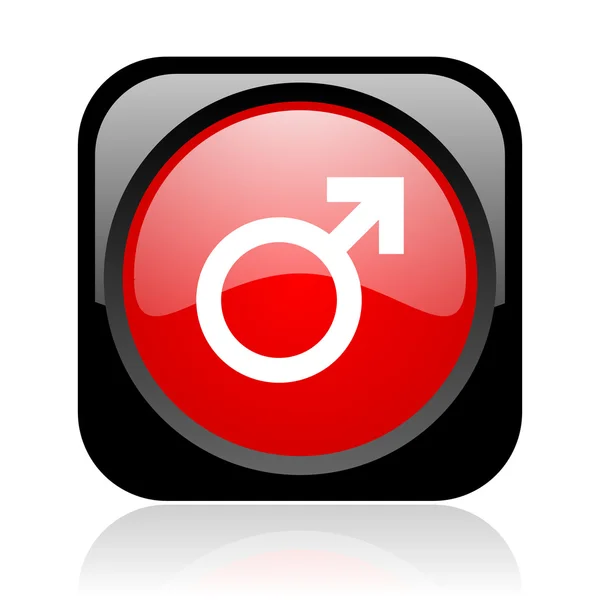 Секс чорно-червоний квадратний веб глянцевий значок — стокове фото