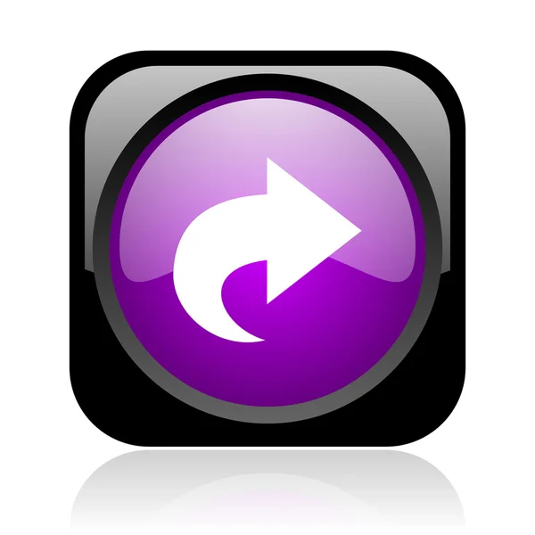 Next black and violet square web glossy icon — Stock Photo, Image