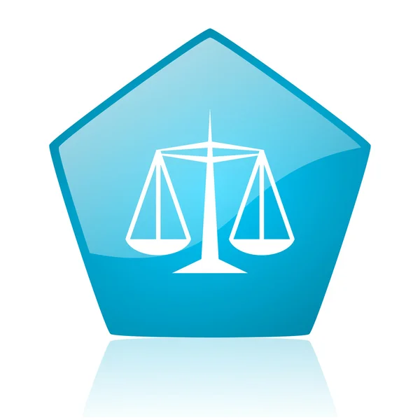 Justice blue pentagon web glossy icon — Stock Photo, Image