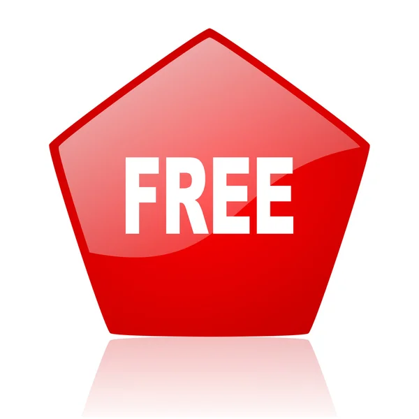 Free red web glossy icon — Stock Photo, Image