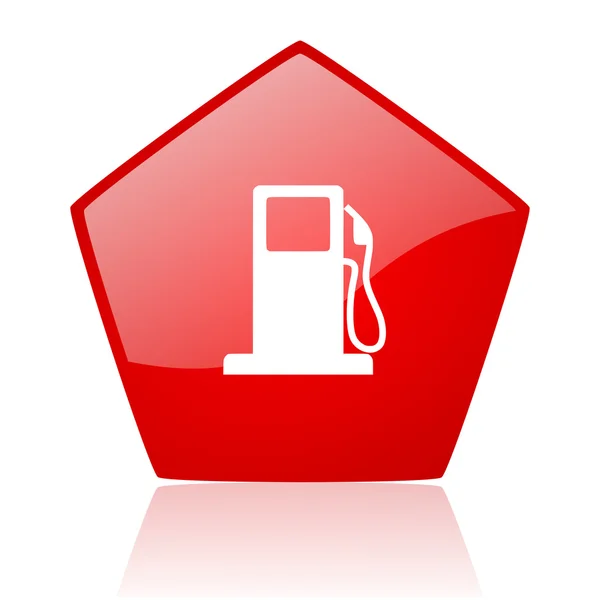 Fuel red web glossy icon — Stock Photo, Image