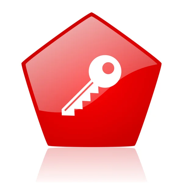 Ikona klucz web czerwony — Zdjęcie stockowe