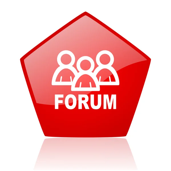 Forum red web glossy icon – stockfoto