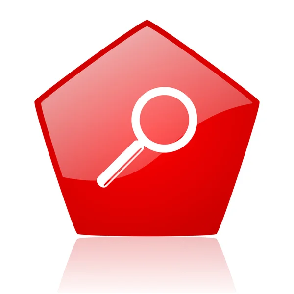 Search red web glossy icon — Stock Photo, Image