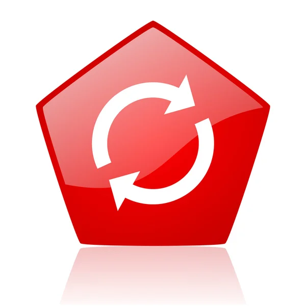 Reload red web glossy icon — Stock Photo, Image