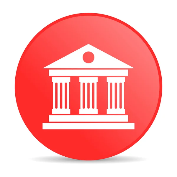 Lesklý ikona webové muzeum červený kruh — Stock fotografie