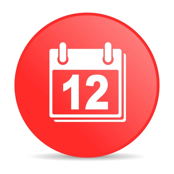 Planner red circle web glossy icon — Stock Photo, Image