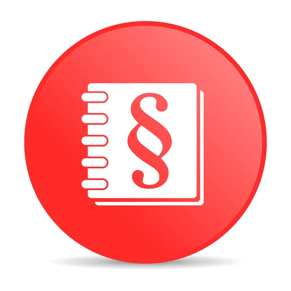 Law red circle web glossy icon — Stock Photo, Image