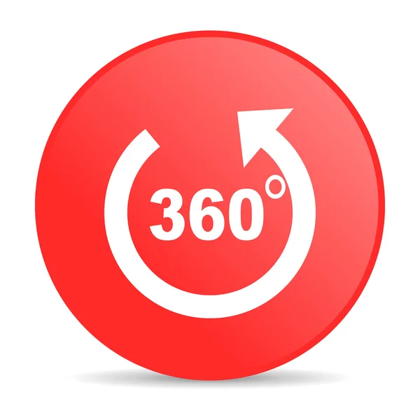 Panorama red circle web glossy icon — Stock fotografie
