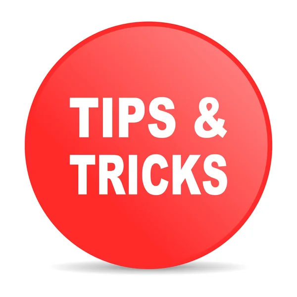 Tips red circle web glossy icon — Stock Photo, Image