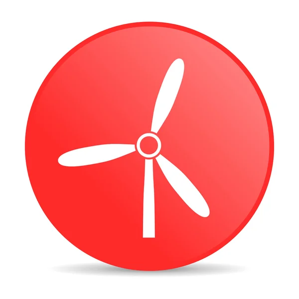 Windmill red circle web glossy icon — Stock Photo, Image