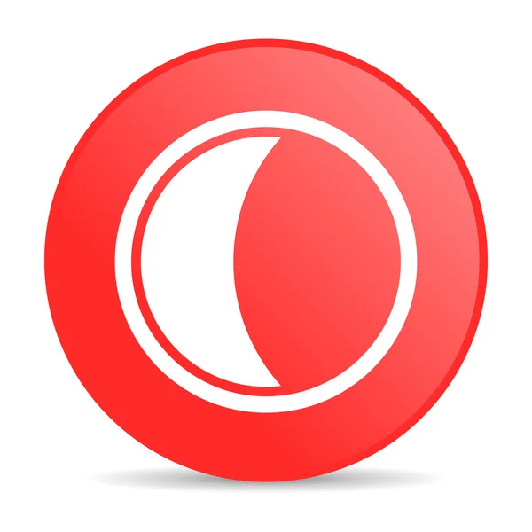 Moon red circle web glossy icon — Stock Photo, Image