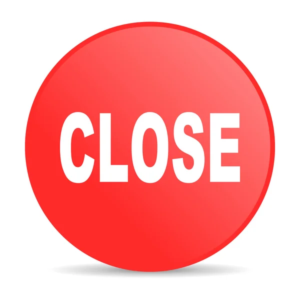 Close red circle web glossy icon — Stock Photo, Image