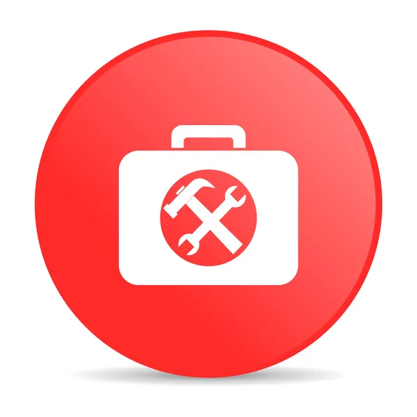 Toolkit red circle web glossy icon — Stock Photo, Image