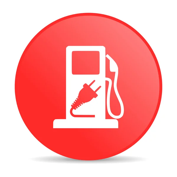 Fuel red circle web glossy icon — Stock Photo, Image