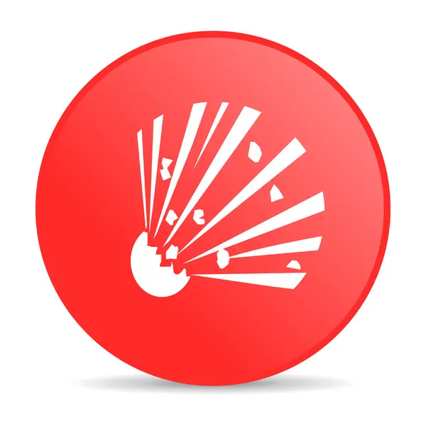 Bomb red circle web glossy icon — Stock Photo, Image