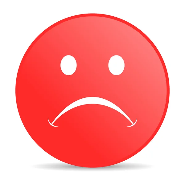 Cry red circle web glossy icon — Stock Photo, Image